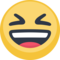 Smiling Face With Open Mouth & Closed Eyes emoji on Facebook